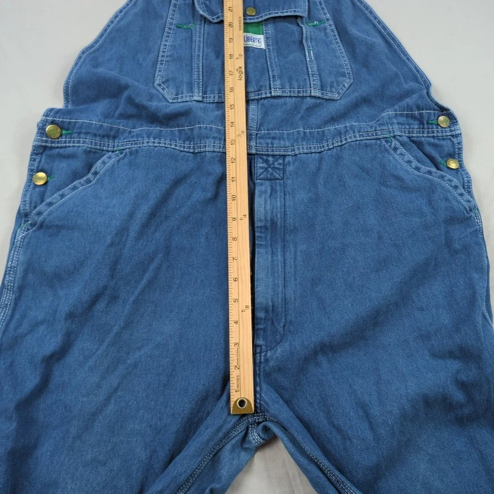 Liberty Overalls Mens 42x32 Blue Denim Utility Hamer Loop Carpenter Workwear